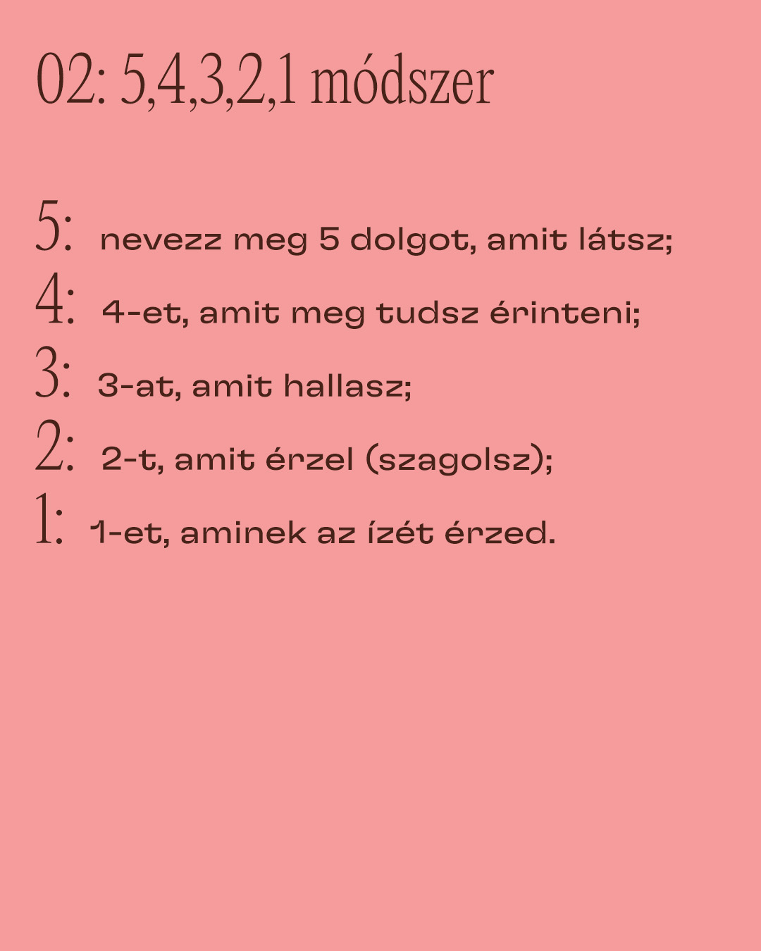 5,4,3,2,1 módszer